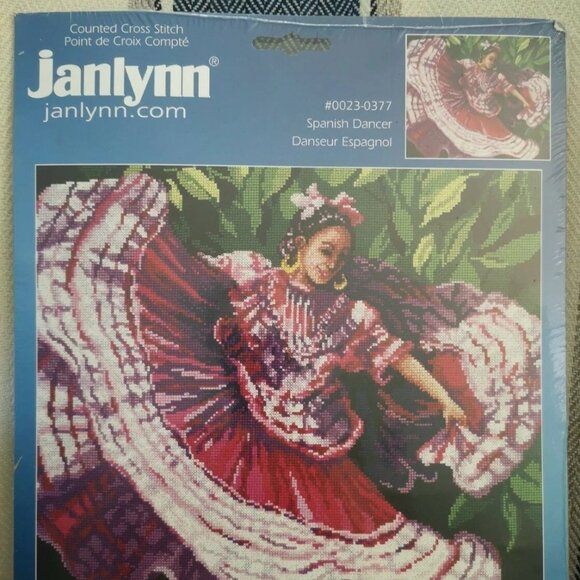Janylnn Spanish Dancer Counted Cross Stitch Kit Flamenco 14 x 12 Linda Gillum - Picture 2 of 6